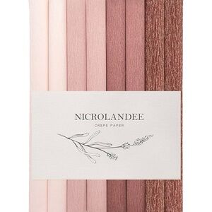 Nicrolande rose gold crepe paper 8 pack